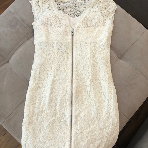 David’s Bridal White Lace Dress